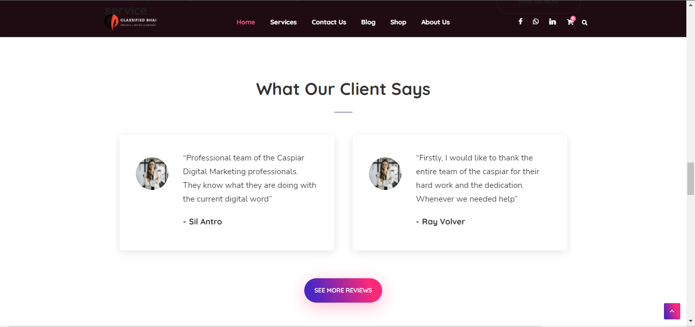 "Showcasing your skills and experience – Classifiedbhai Portfolio Website! 🚀✨"