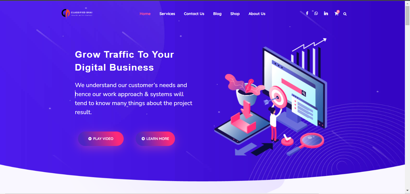 "Showcasing your skills and experience – Classifiedbhai Portfolio Website! 🚀✨"