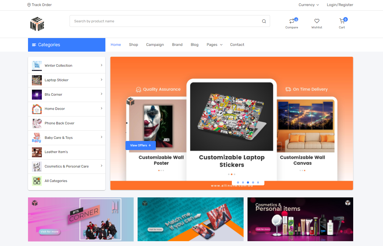 "Convenience at your fingertips – All In One website! 💻🔑"
